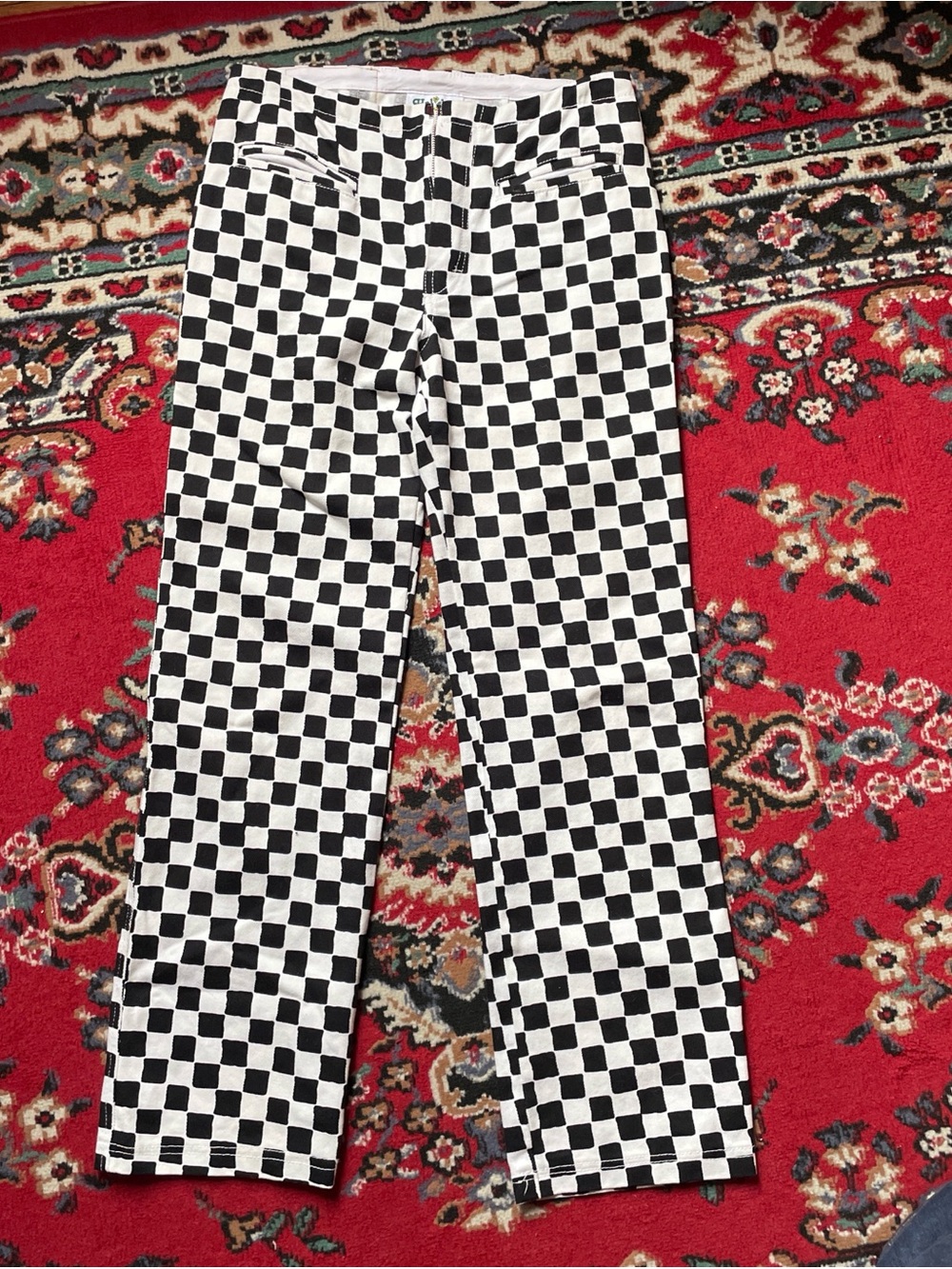Holiday Black & White Checkerboard Pants